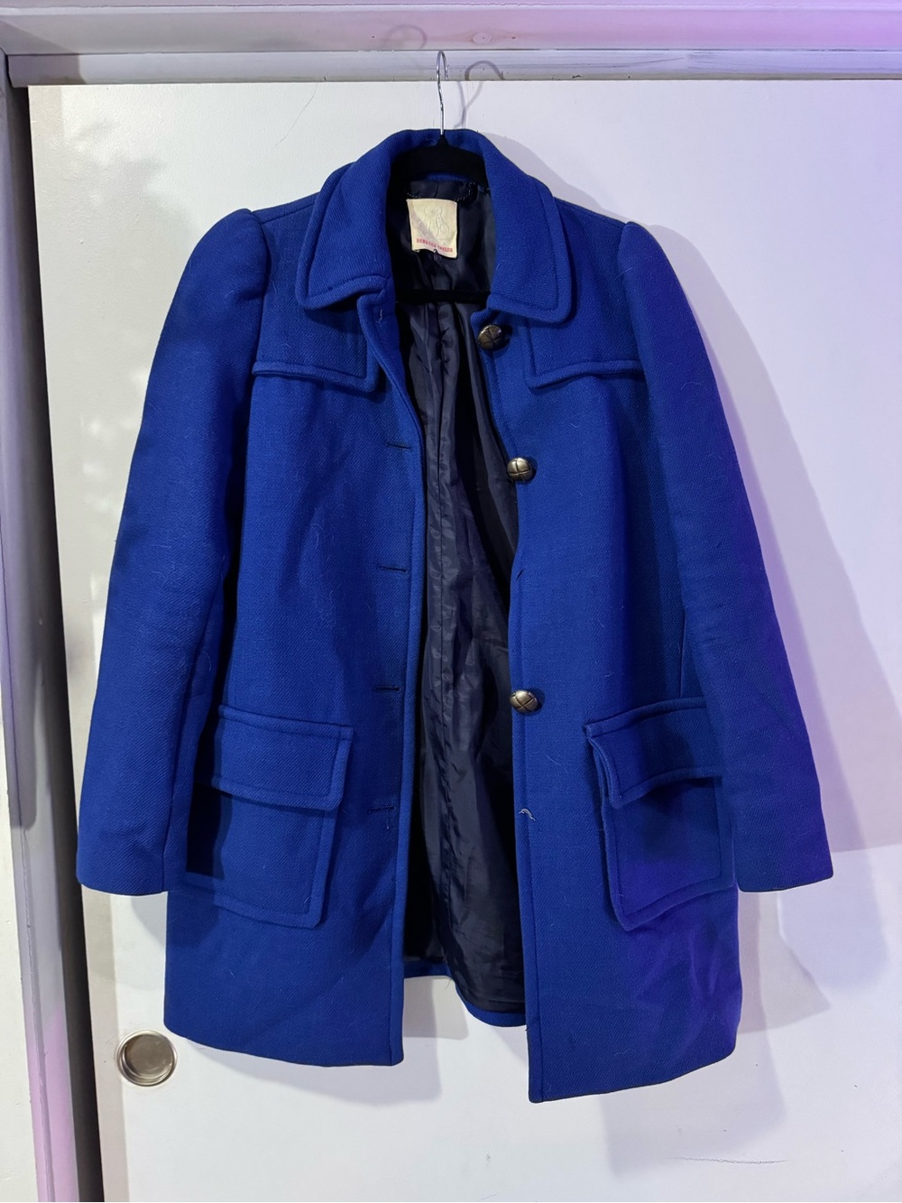 Rebecca Taylor Blue Women's Wool-Blend Coat